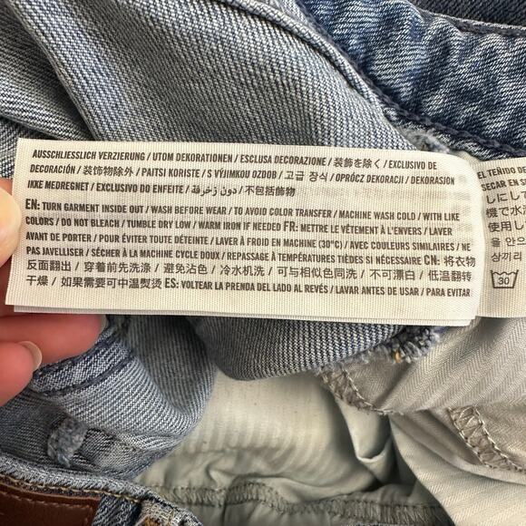 Hollister Curvy Ultra High Rise Dad Jeans 13R W31 L31 Distressed Straight Leg - Picture 11 of 12